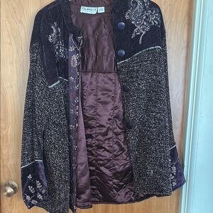 Flashback Embroidered Jacket in Purple